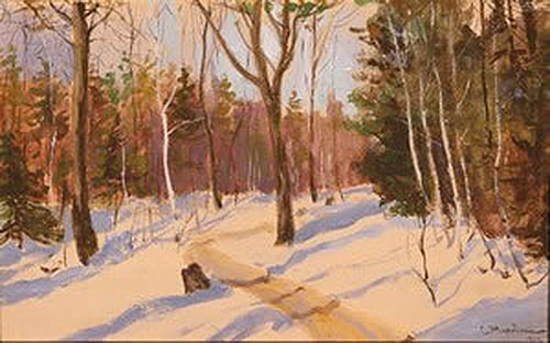 forest winter scene